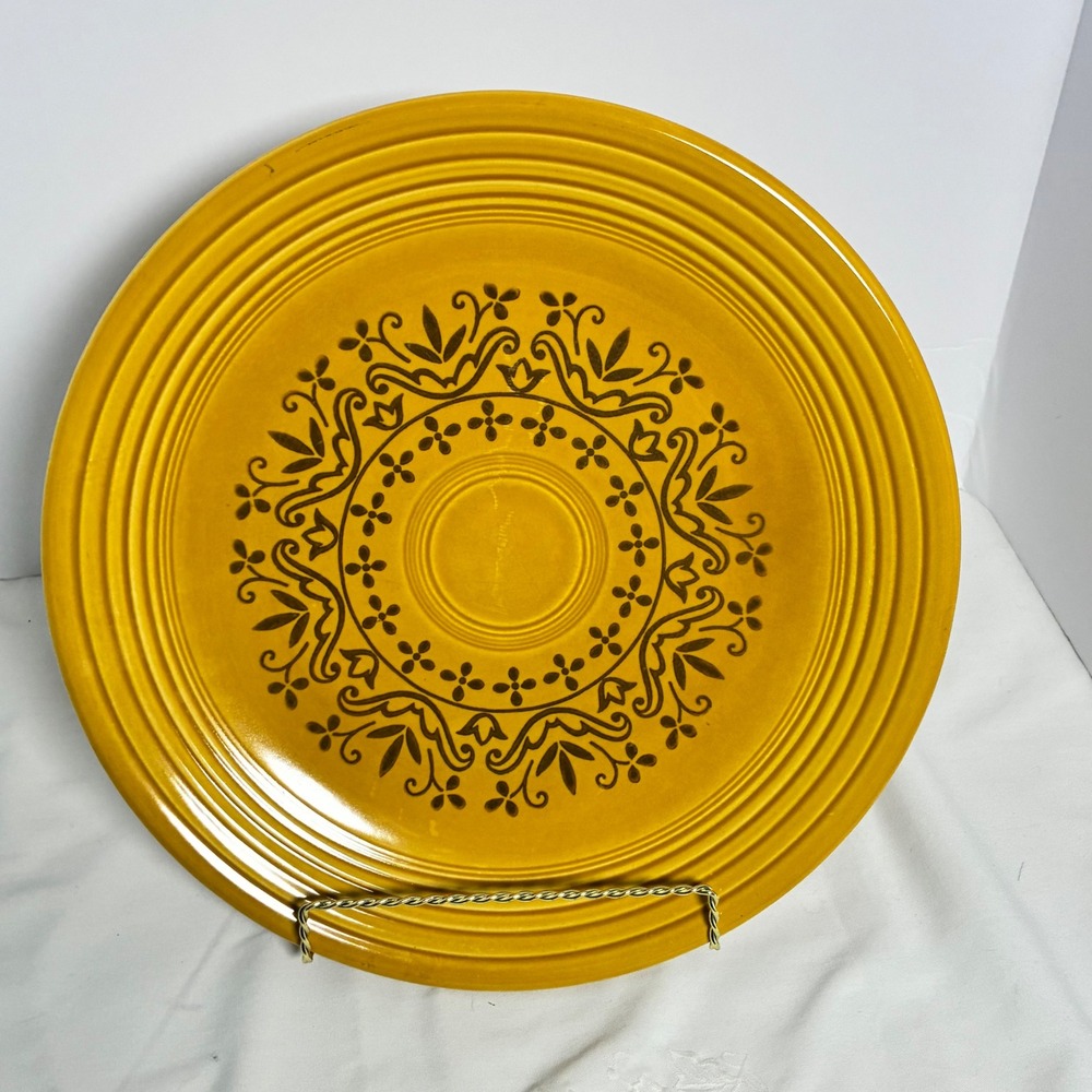 Coventry Plate Platter Casualstone Floral Medallion MCM Retro Boho Farmhouse